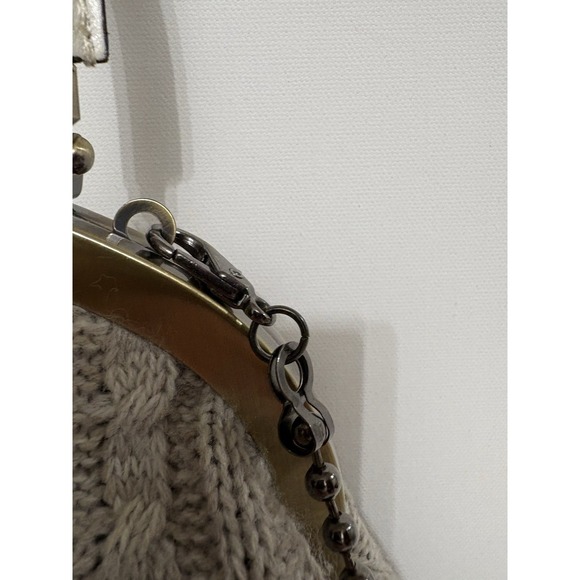 Patricia Nash Beige Cable Knit Kiss Lock Cross Body - Picture 3 of 9